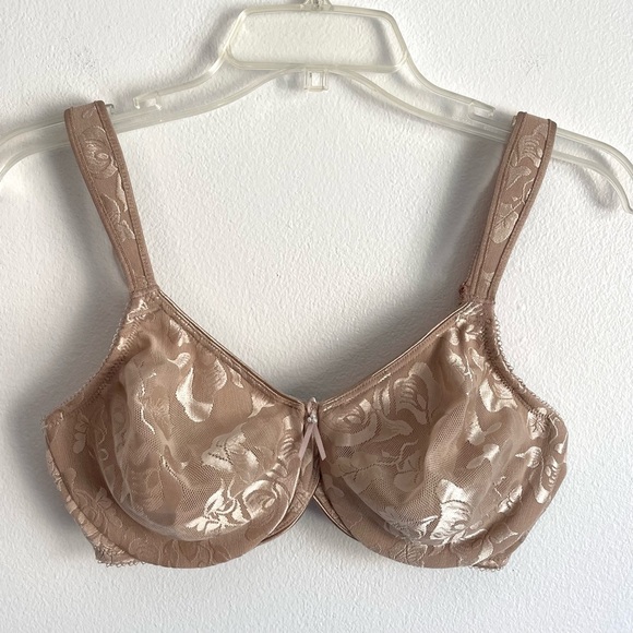 Wacoal Awareness Bra 85567 Sz 34D Underwired Unlined Full Coverage Nude - Picture 1 of 5